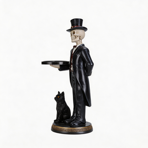Halloween Skeleton Butler Floor Statue