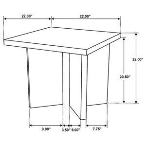Neskowin - 2 Piece And End Table Set With Geometric Panels - Brown