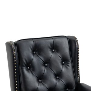 Modern Accent Armchair With Sturdy Wood Legs
