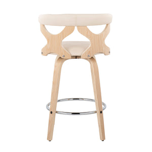 Gardenia - Mid Century Modern Fixed Height Counter Stool With Swivel (Set of 2)
