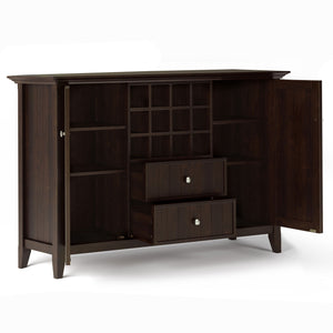 Bedford - Sideboard Buffet And Wine Rack - Dark Chestnut Brown