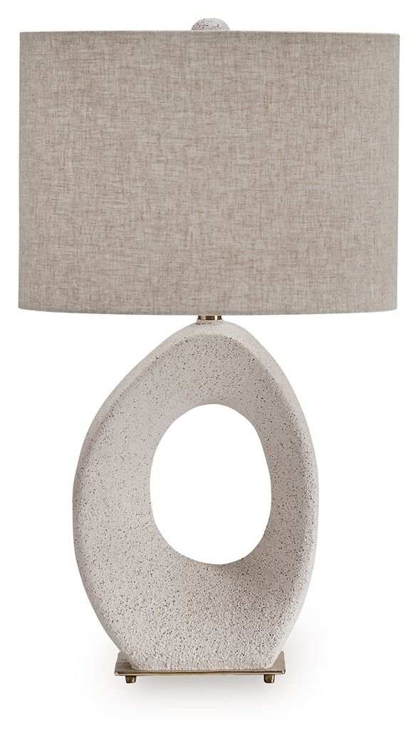 Trentlen - Paper Table Lamp - Cream / Gold Finish - Best Buy Furniture