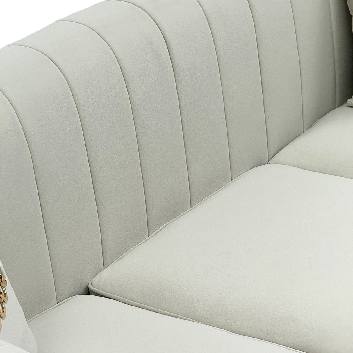 Modern Velvet Upholstered Sofa Set of 2