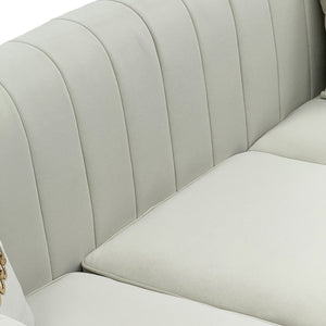 Modern Velvet Upholstered Sofa Set of 2