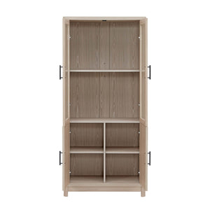Jodie - Bookcase Cabinet With 6 Adjustable Shelves - Oak