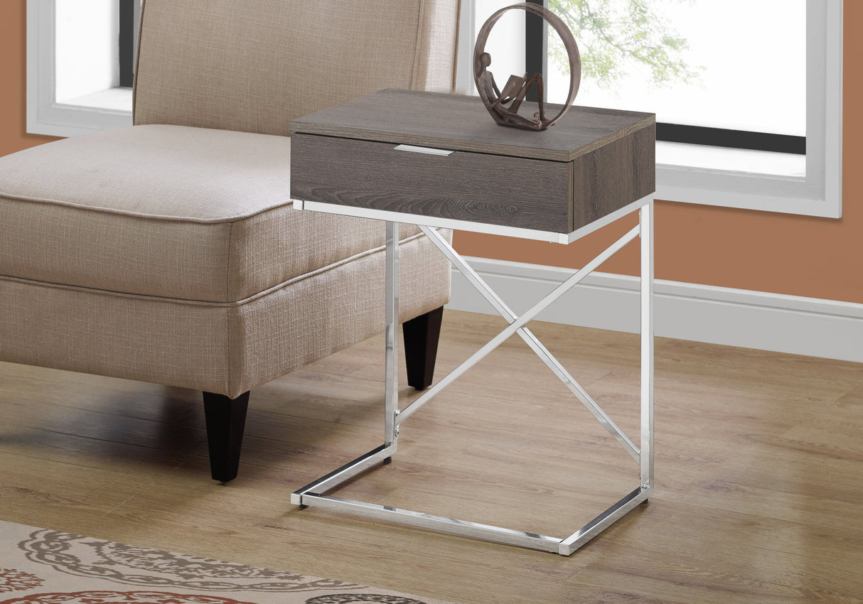 Accent Side Table, Storage Drawer, Contemporary - Taupe - Best Buy Furniture