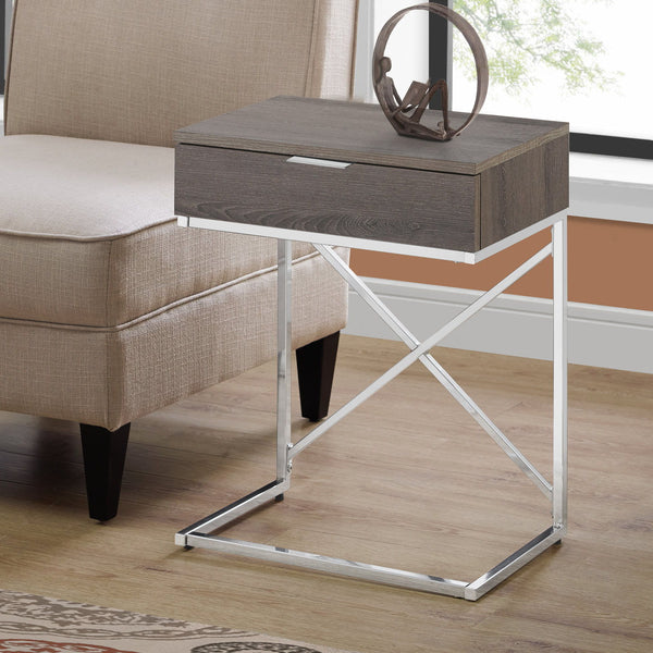 Accent Side Table, Storage Drawer, Contemporary - Taupe - Best Buy Furniture