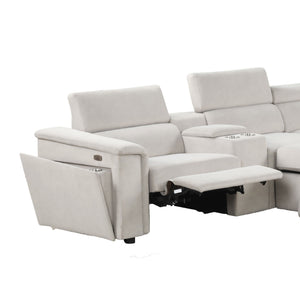 Harvey - Power Recliner Sectional Sleeper - Beige