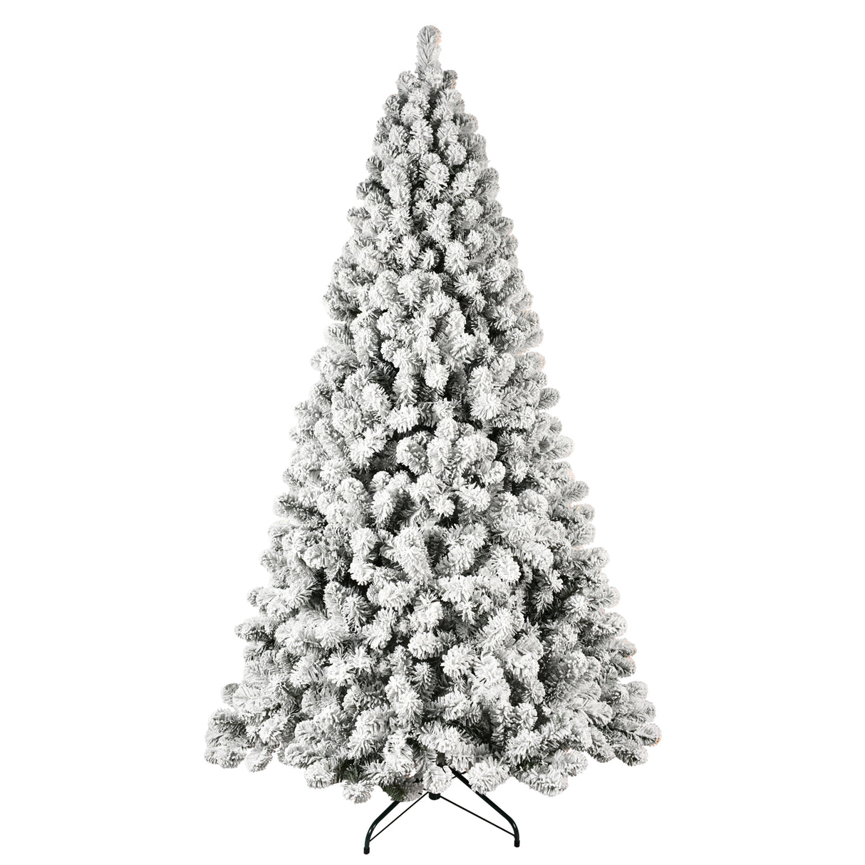 6ft Flocked Pre-Lit Christmas Tree with 300 UL Warm Lights