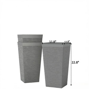 Stackable Design Tapered Planters - 3 Piece Set