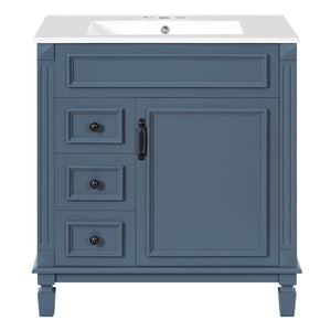 Bathroom Vanity With Sink, Cabinet With 2 Drawers And Adjustable Shelf
