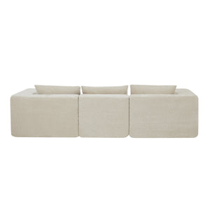 107" Compressed Sectional Sofa (Khaki)