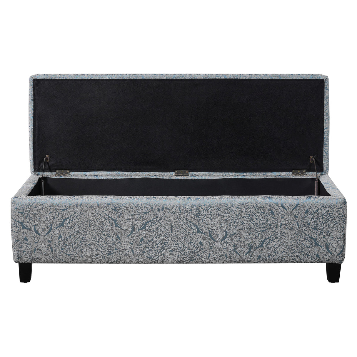 Indoor Jacquard Storage Ottoman Bench