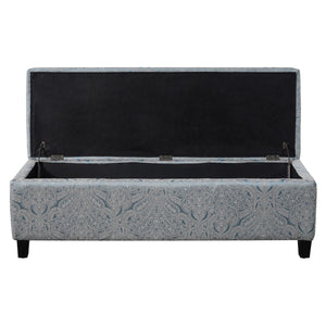 Indoor Jacquard Storage Ottoman Bench