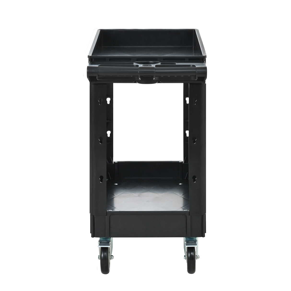 Two-Shelf Utility Cart with Wheels, 600 lbs Capacity