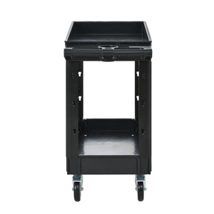 Two-Shelf Utility Cart with Wheels, 600 lbs Capacity