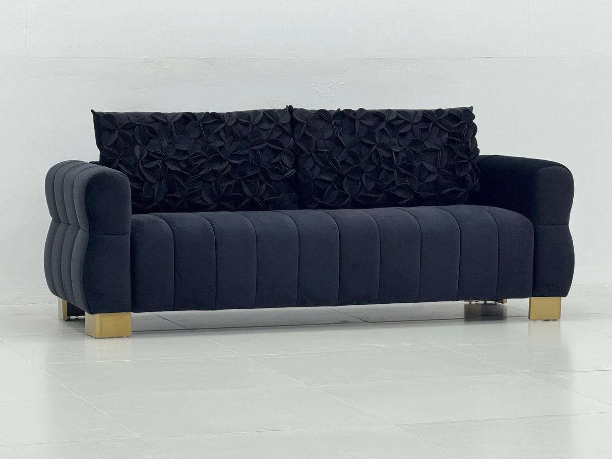 FX-P56-BKH Velvet Sofa