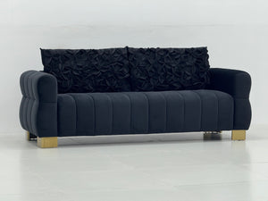 FX-P56-BKH Velvet Sofa