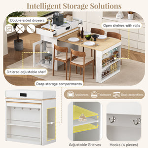 Extendable Dining Table With Folding Top
