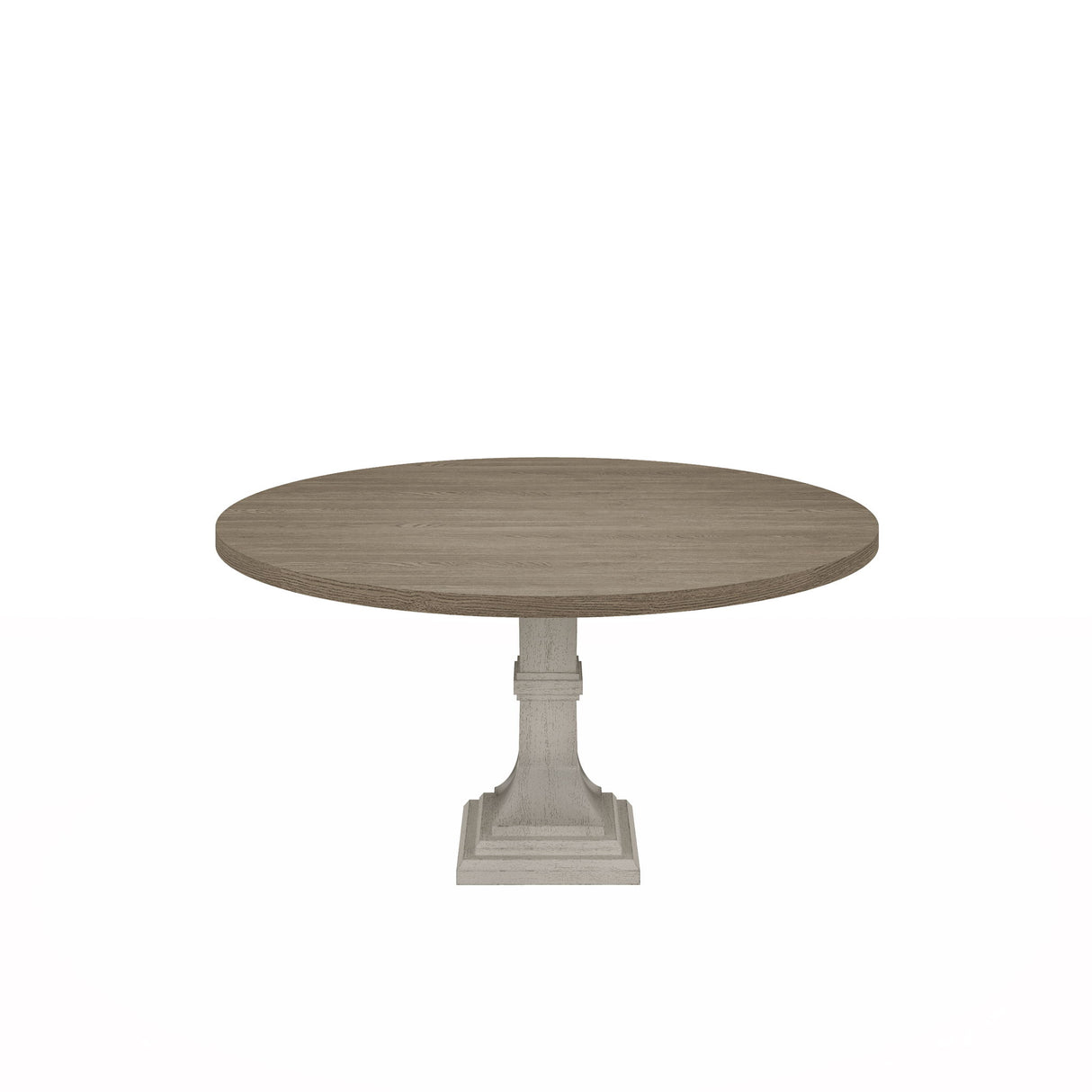 Tannen - Round 5 Piece Dining Table (Set of 5) - White And Gray