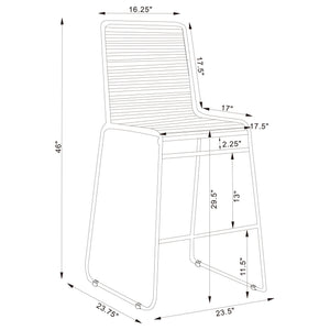 Jerome - Bar Chair (Set of 2) - Charcoal