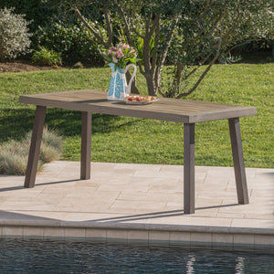 Acacia Wood Dining Table With Slat Design - Best Buy Furniture