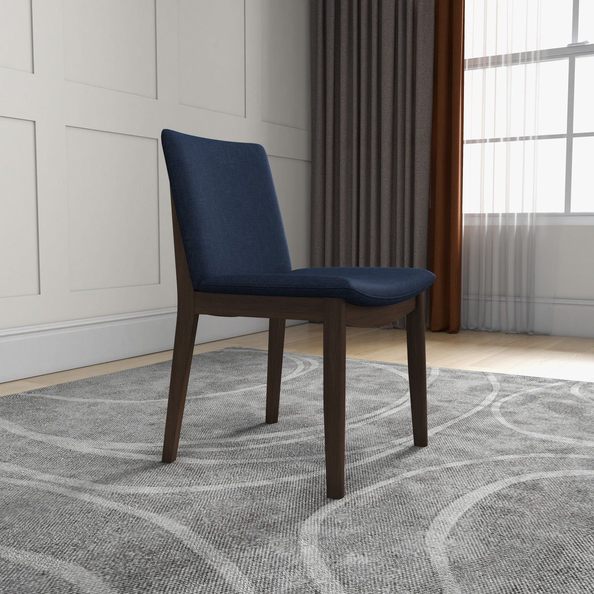 Laura - Mid-Century Modern Solid Wood Dining Chair (Set of 2)