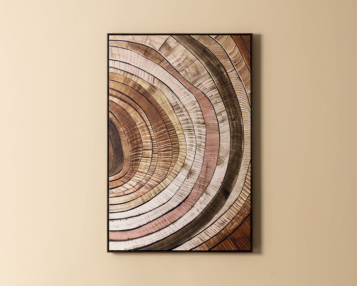 Turning Point III - 40" X 60" - Deep Brown Floater Frame