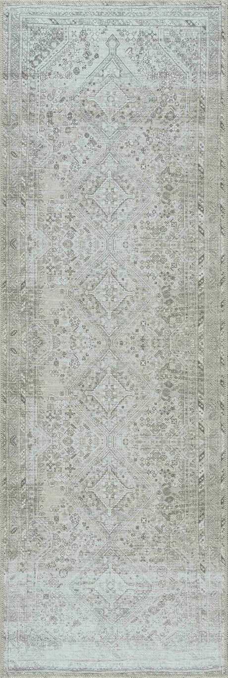 Barny Sage Flat Pile Washable Rug