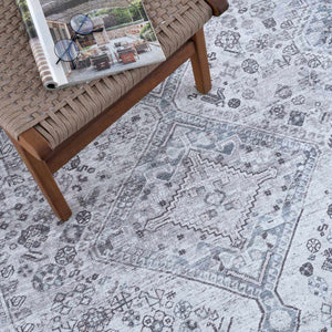 Barny Gray Denim Washable Rug