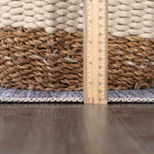 Barny Gray Blue Washable Rug