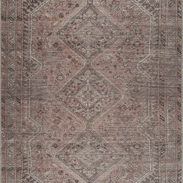 Barny Brown Flat Pile Washable Rug
