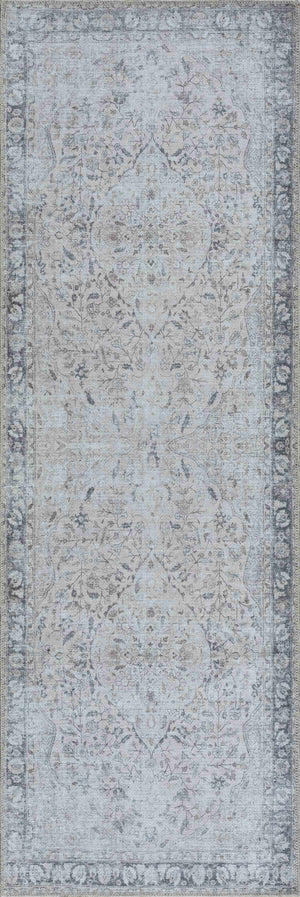 Haile Green & Pink Washable Area Rug
