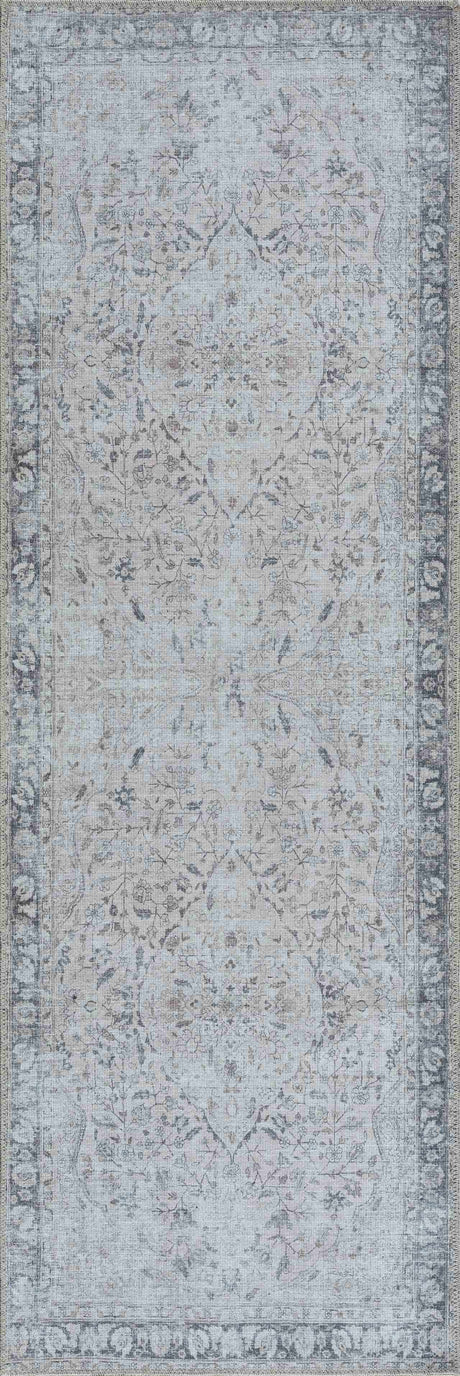 Haile Green & Pink Washable Area Rug