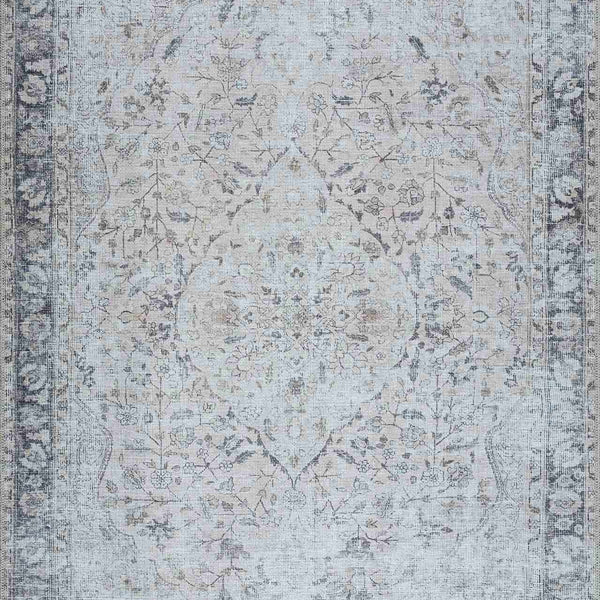 Haile Green & Pink Washable Area Rug