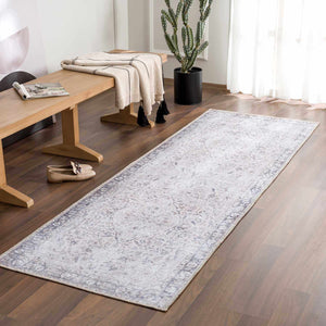 Haile Green & Pink Washable Area Rug