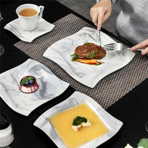 Amparo Marble Grey 30 Piece Dinnerware Set
