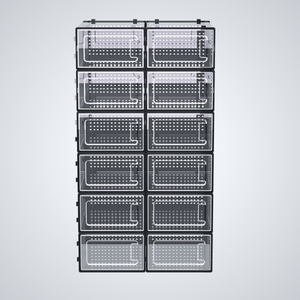 12 Pack of Plastic Stackable Shoe Boxes