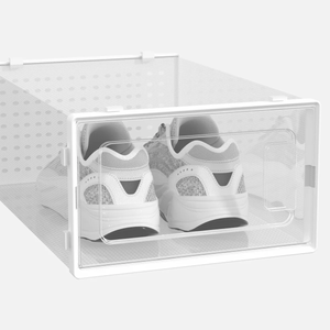 12 Pack of Plastic Stackable Shoe Boxes