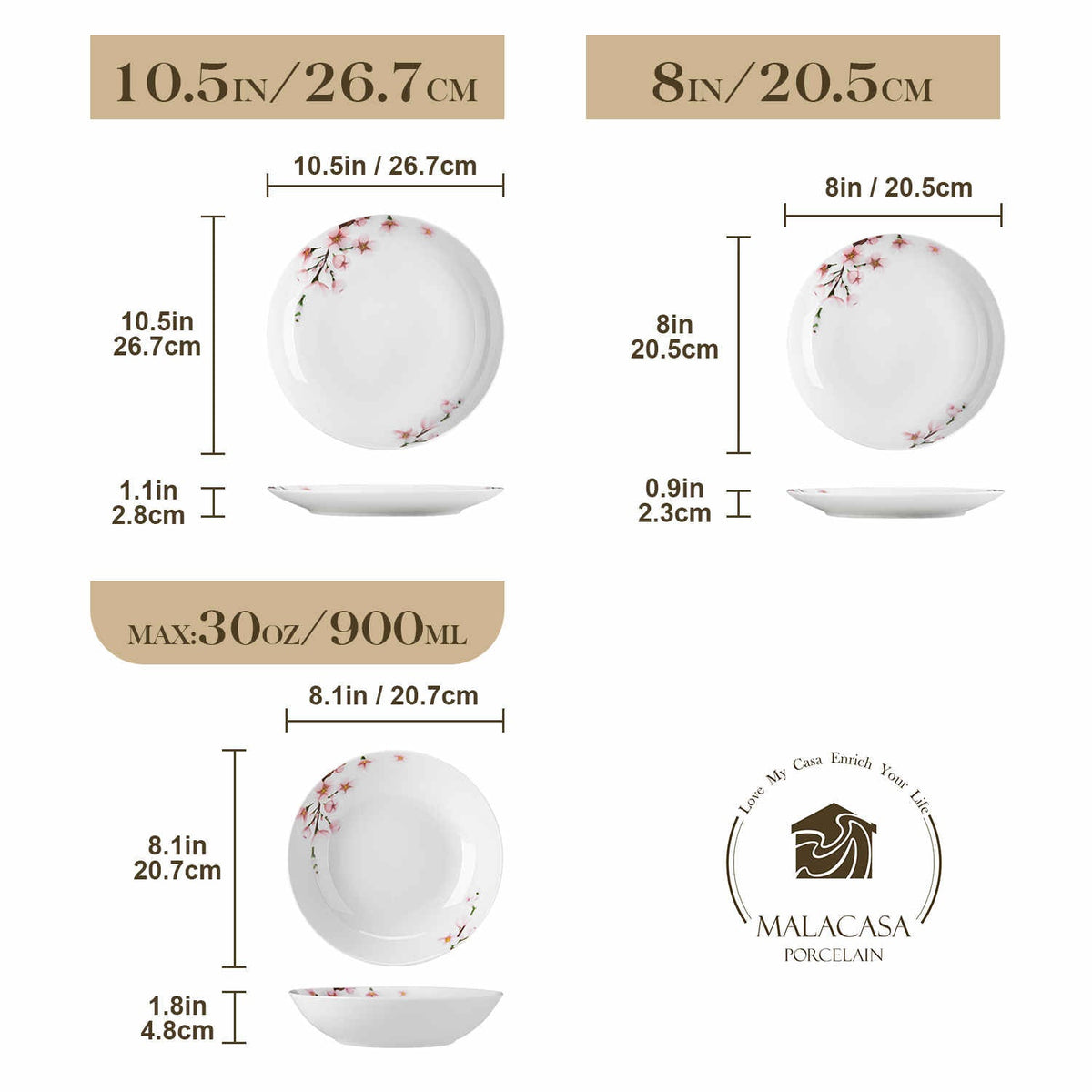 Annie Round 18 Piece Dinnerware Set