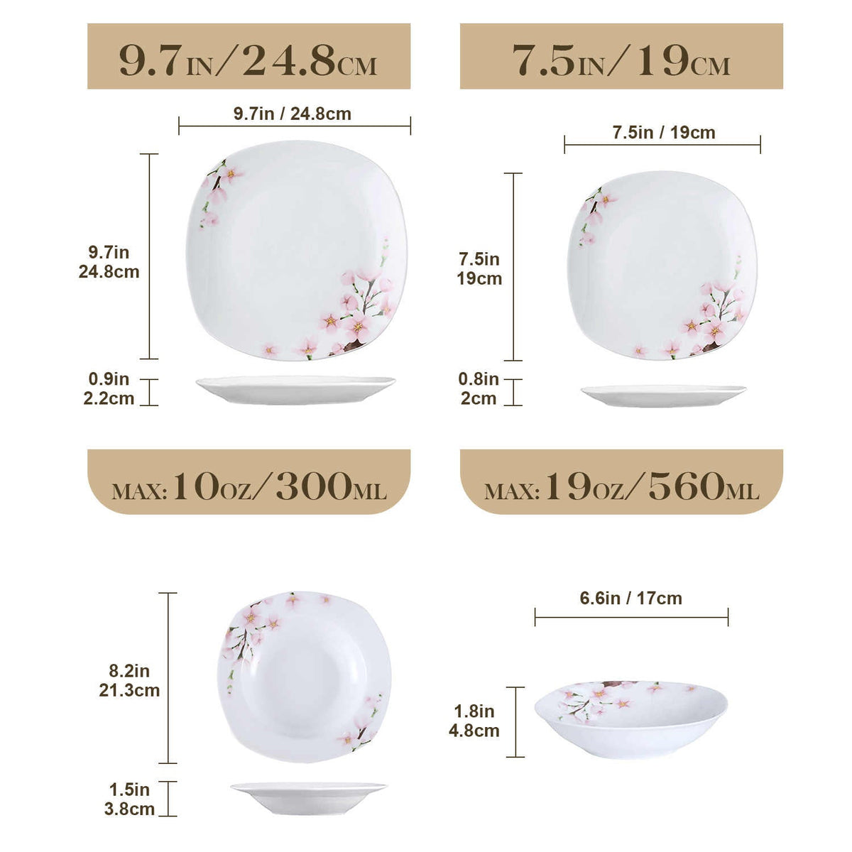 Annie 24 Piece Dinnerware Set for 6