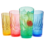 Onix Acrylic Crystal Highball Glassware, Set of 4