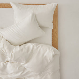 Adeline Pastel Silky Cooling TENCEL™ Bedding Set / White