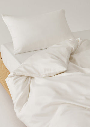 Adeline Pastel Silky Cooling TENCEL™ Bedding Set / White