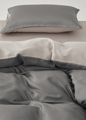 Adeline Pastel Silky Cooling TENCEL™ Bedding Set / White