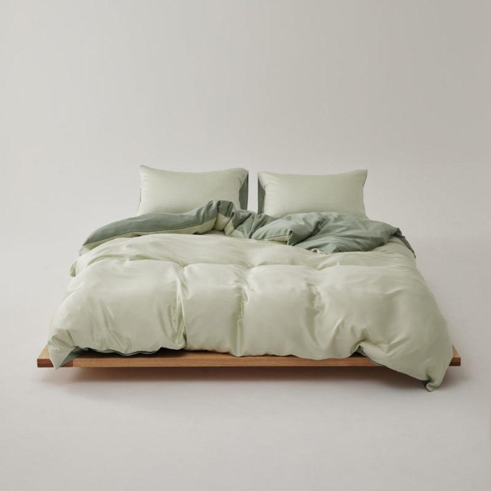 Adeline Pastel Silky Cooling TENCEL™ Bedding Set / Green