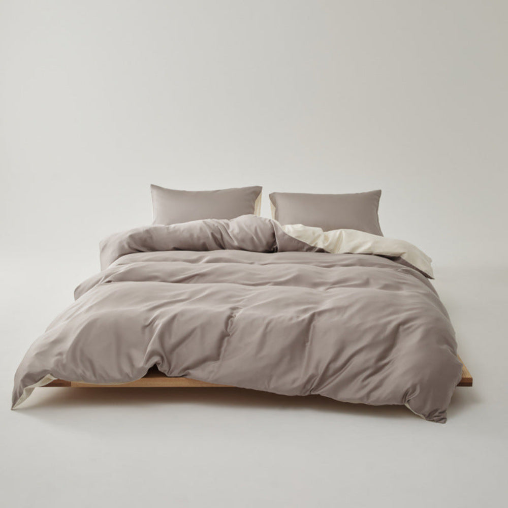 Adeline Pastel Silky Cooling TENCEL™ Bedding Set / Brown