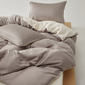 Adeline Pastel Silky Cooling TENCEL™ Bedding Set in Coffee
