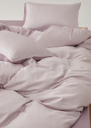 Adeline Pastel Silky Cooling TENCEL™ Bedding Set / White