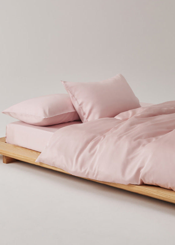 Adeline Pastel Silky Cooling TENCEL™ Bedding Set / White